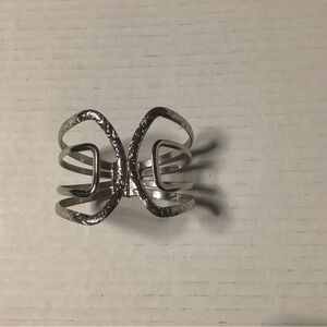 Elegant Silver Textured Bracelet